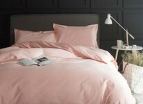 Комплект постельного белья Сатин однотонный LIGHT PINK, №351 нав 50/70