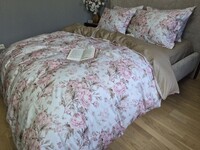 Комплект постільної білизни Сатин PREMIUM, DESIRE MOCCO, двосторонній - фото 2