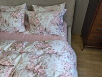 Комплект постільної білизни Сатин PREMIUM, DESIRE PINK, з рожевими півоніями - фото 12