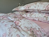 Комплект постільної білизни Сатин PREMIUM, DESIRE PINK, з рожевими півоніями - фото 14