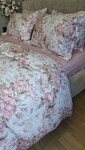 Комплект постільної білизни Сатин PREMIUM, DESIRE PINK, з рожевими півоніями - фото 16