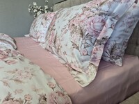 Комплект постільної білизни Сатин PREMIUM, DESIRE PINK, з рожевими півоніями - фото 9