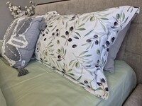 Комплект постельного белья Fresh Olive Сатин PREMIUM, оливковые ветви - фото 9