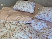 Комплект постельного белья Linda Сатин PREMIUM, нежно-розовый с цветами - фото 11
