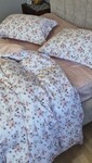 Комплект постельного белья Linda Сатин PREMIUM, нежно-розовый с цветами - фото 12