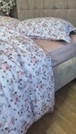 Комплект постельного белья Linda Сатин PREMIUM, нежно-розовый с цветами - фото 20