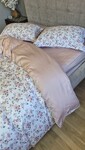 Комплект постельного белья Linda Сатин PREMIUM, нежно-розовый с цветами - фото 23