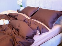 Комплект постільної білизни Сатин однотонний №164 №165, з кантом - фото 17
