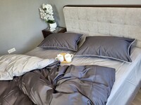 Комплект постільної білизни Сатин однотонний №240 №251, з кантом - фото 15