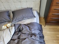 Комплект постільної білизни Сатин однотонний №240 №251, з кантом - фото 3