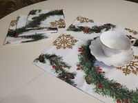 Новогодние салфетки, водо-жиро-отталкивающие, 40 x 40 см, тканевые, ТМ Комфорт-текстиль - фото 3