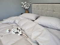 Комплект постільної білизни Сірий мусон S146, Turkish flannel - фото 2
