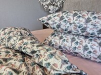 Комплект постільної білизни Шапуліпудра Turkish Flannel 5D зі сніговиками та шапками - фото 11