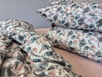 Комплект постільної білизни Шапуліпудра Turkish Flannel 5D зі сніговиками та шапками - фото 7