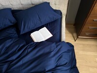 Комплект Синий сатин LUX SD-4027 Комфорт-текстиль, все размеры, пошив на заказ по вашим меркам - фото 4