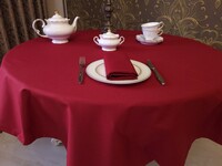 Скатертина кругла водо-жиро-відштовхувальна Бордо, в подарунковій упаковці, ТМ Комфорт-текстиль - фото 2