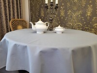 Скатертина кругла водо-жиро-відштовхувальна Серпанок, в подарунковій упаковці, ТМ Комфорт-текстиль