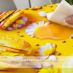 Скатертина IDEIA 140x170 см із захистом від плям Teflon, бавовна, принт жовті пончики - фото 3
