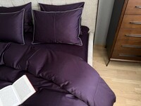 Комплект сатин LUX Сливовий, наволочки з кантом, SD-3316 Комфорт-текстиль, будь-який розмір, пошиття на замовлення - фото 9