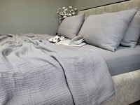 Комплект з мусліну Smoke Grey, 4 шари 100 бавовни, ТМ Комфорт-текстиль - фото 10