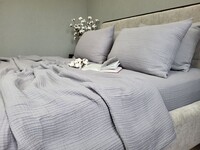 Комплект з мусліну Smoke Grey, 4 шари 100 бавовни, ТМ Комфорт-текстиль - фото 13