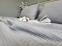 Комплект з мусліну Smoke Grey, 4 шари 100 бавовни, ТМ Комфорт-текстиль - фото 2