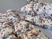 Комплект постільної білизни Сніговикиблакитний Turkish Flannel 5D - фото 11