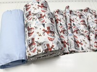 Комплект постільної білизни Сніговикиблакитний Turkish Flannel 5D - фото 3