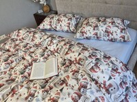 Комплект постільної білизни Сніговикиблакитний Turkish Flannel 5D - фото 5