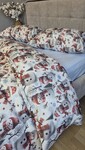 Комплект постільної білизни Сніговикиблакитний Turkish Flannel 5D - фото 7