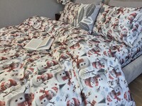 Комплект постільної білизни Сніговики, Turkish flannel 5D - фото 2