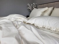 Комплект постельного белья SOLO №S101, cotton с рюшей - фото 14