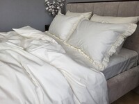 Комплект постельного белья SOLO №S101, cotton с рюшей - фото 9