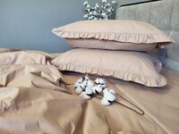 Комплект постільної білизни SOLO № S116, cotton з рюшею - фото 2