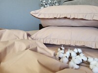 Комплект постільної білизни SOLO № S116, cotton з рюшею - фото 6