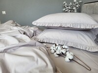 Комплект постельного белья SOLO №S146, cotton с рюшей - фото 11