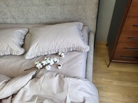 Комплект постельного белья SOLO №S146, cotton с рюшей - фото 15