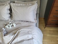 Комплект постельного белья SOLO №S146, cotton с рюшей - фото 5
