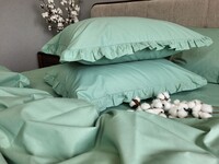 Комплект постільної білизни SOLO № S200, cotton з рюшею - фото 10
