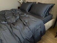 Сатин LUX Серый джинс наволочки с кантом, SD-3916 Комфорт-текстиль, все размеры, пошив под ваш размер - фото 14