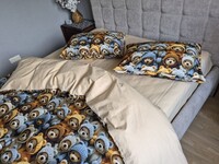 Комплект постельного белья Медвежата Стиляги Cotton 5D бежевый - фото 12