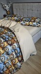Комплект постельного белья Медвежата Стиляги Cotton 5D бежевый - фото 20
