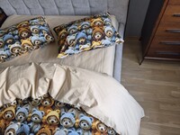 Комплект постельного белья Медвежата Стиляги Cotton 5D бежевый - фото 8