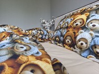 Комплект постельного белья Медвежата Стиляги Cotton 5D бежевый - фото 9