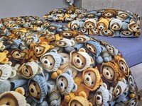 Комплект постільної білизни Ведмежата Стиляги Cotton 5D лавандовий