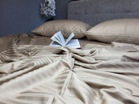 Комплект постельного белья Stripe LUX BEIGE TONE 1/1см - фото 11