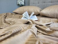 Комплект постельного белья Stripe LUX BEIGE TONE 1/1см - фото 5