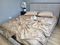 Комплект постельного белья Stripe LUX BEIGE TONE 1/1см - фото 7
