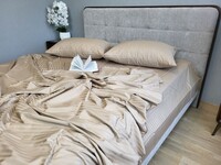 Комплект постельного белья Stripe LUX BEIGE TONE 1/1см - фото 8