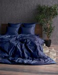 Комплект постельного белья Stripe LUX DARK BLUE 1/1см